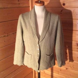 3/$15 Cashmere Cardigan By Marina Luna Green XL